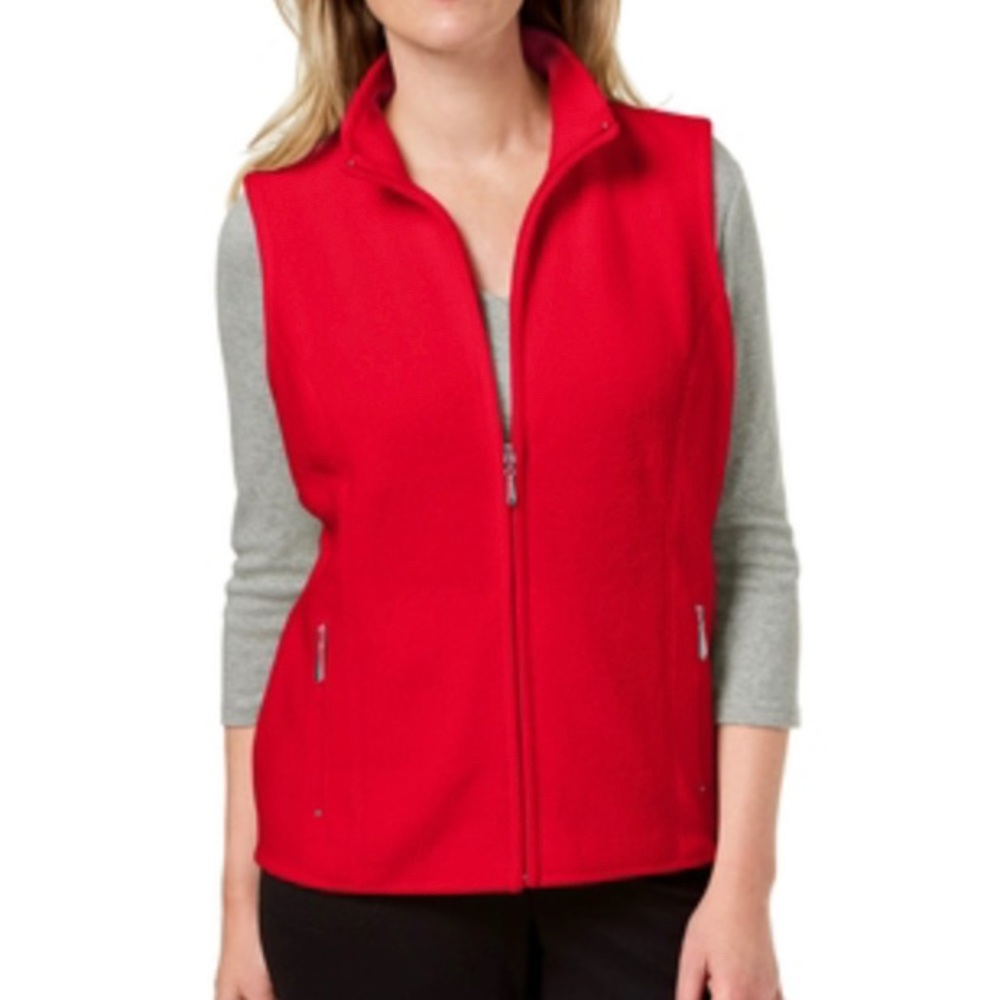 NEW Karen Scott Women’s Macy’s Collared Red Vest